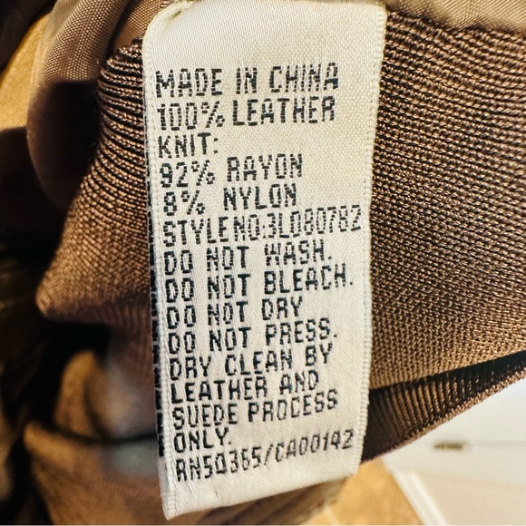 Peter Nygard Bronze Leather Jacket 10-12 Petite - Picture 6 of 6